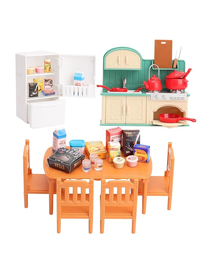 KASTWAVE Comfy Living Room Set Toy Dollhouse Furniture & Accessories Set Miniature Doll House Accessories Pretend Play Toys For Boys Girls & Toddlers Age - Image 1