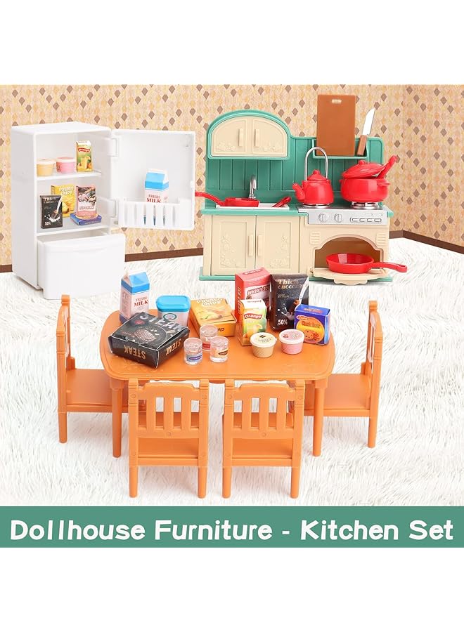 KASTWAVE Comfy Living Room Set Toy Dollhouse Furniture & Accessories Set Miniature Doll House Accessories Pretend Play Toys For Boys Girls & Toddlers Age - Image 2