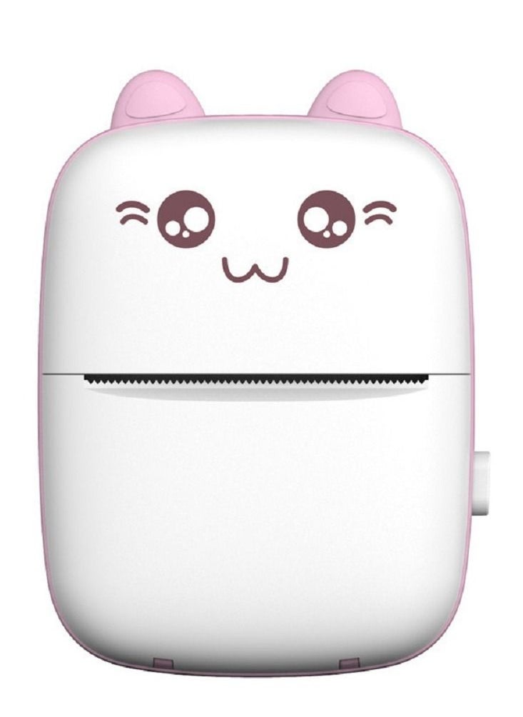 Joyelink Mini printer portable, pocket thermal printer with 10 rolls of printing paper and 5 color pens, used for photo, image, office receipt, label, QR code, inkless printing, iOS Android application (pink)  - Image 2