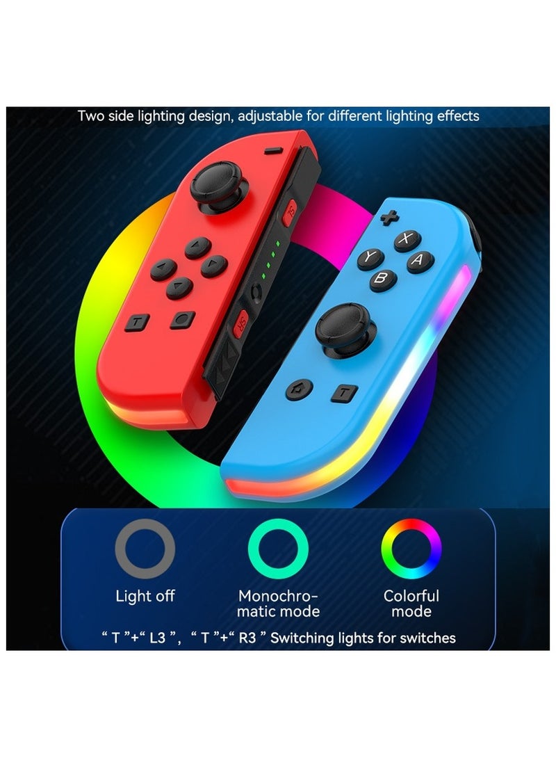 وحدة تحكم Joy Cons اللاسلكية لجهاز Nintendo Switch، وحدات تحكم بديلة يمين/يسار متوافقة مع Nintendo Switch/Lite/OLED، عصا تحكم مع وظيفة الاستيقاظ/لقطة شاشة/اهتزاز مزدوج/تحكم في الحركة - Image 5