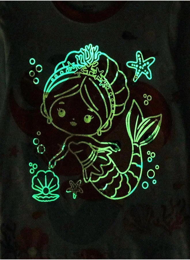 babyqlo Mermaid Dreams Glow-in-the-Dark PJs for Girls