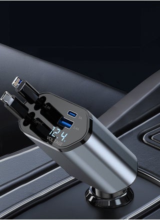 12/24V 120W Fast Car Charger with Retractable Charging Cable Fast Car Power Adapter PD20W for iPhone Type C 40W Car Bluetooth USB Charger Plug with iPhone,Samsung,Galaxy,Huawei,Xiaomi - pzsku/Z62C5AB5450463F086A27Z/45/1747823219/b43e53bb-5e4d-4517-9430-7d7bcdafa074