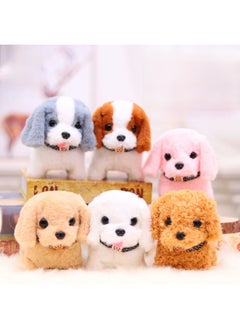 Generic Tiktok Electric Dog Simulation Plush Teddy Electric Puppy Will Walk And Call Tail-shaking Stall Electronic Pet Wholesale-Specifications:Bear Dog Random Color  - Image 2