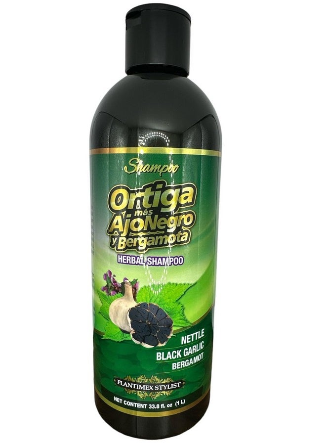 Plantimex Shampoo Ortiga Ajo Negro Y Bergamota 33.8 Fl Oz (1Lt) Herbal Shampoo Bergamot  - Image 5