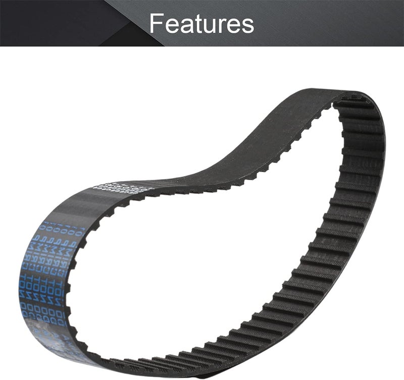 Fielect 1Pcs 225L Timing Belt Power Grip Cogged Toothed Timing Belt Black Rubber 571.5mm Length 25mm Width 60 Teeth 9.525mm Pitch - Image 3