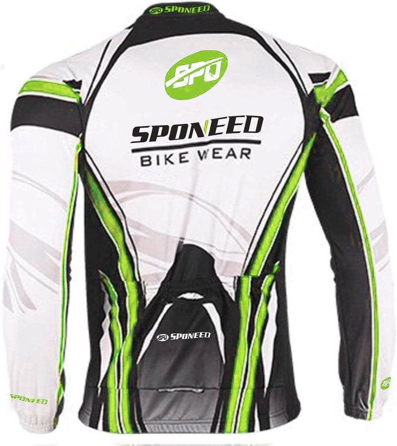 sponeed Men's Bicycle Shirts Long Sleeve Biker Jerseys Full Zipper Winter Cycling Gear Breathable - Image 3