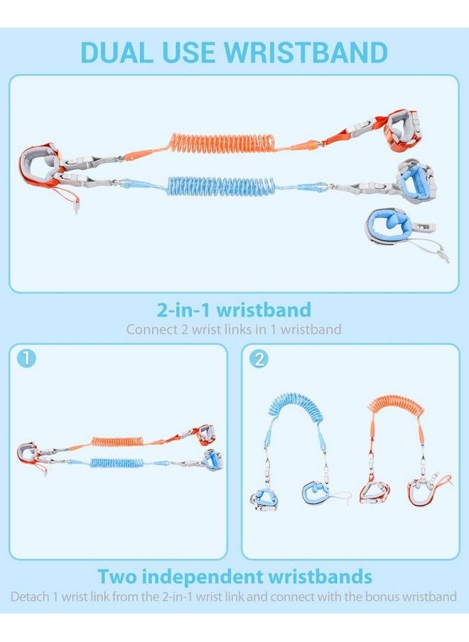 Dr.Meter Upgrade] Anti Lost Wrist Link Dr. Meter 2 In 1 Toddlers Safety Wristband Leash With Key & Lock Dual Length 6.56Ft Kids Walking Harness For Supermarket Mall Airport Amusement Park Zoo Travel  - Image 3