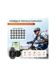 SWISS MILITARY Swiss Military DOM7 Smartwatch 1.43" AMOLED, Bluetooth Calling, Multi Language, Health & Sports Tracking, Wireless Charging, 7 Days Battery, IP67, iOS/Android Compatible, Gun Metal Frame & Strap  - Image 2