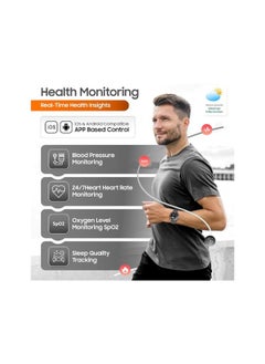SWISS MILITARY Swiss Military DOM7 Smartwatch 1.43" AMOLED, Bluetooth Calling, Multi Language, Health & Sports Tracking, Wireless Charging, 7 Days Battery, IP67, iOS/Android Compatible, Gun Metal Frame & Strap  - Image 4