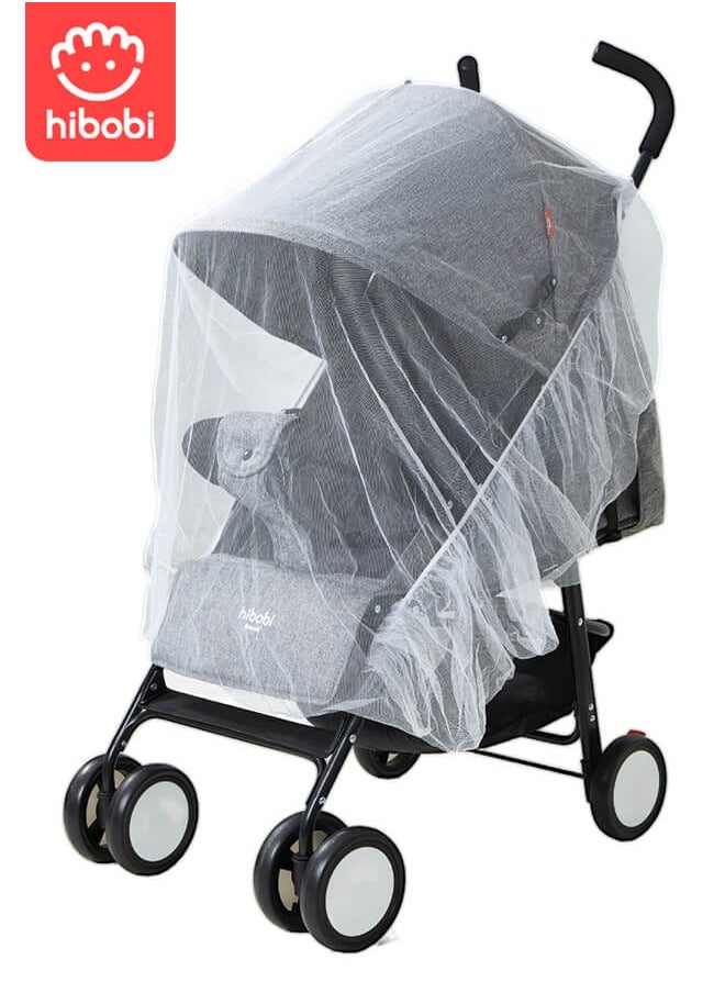 hibobi - Lightweight Baby Stroller with Mosquito Net – Foldable and Travel-Friendly-Grey - Image 1