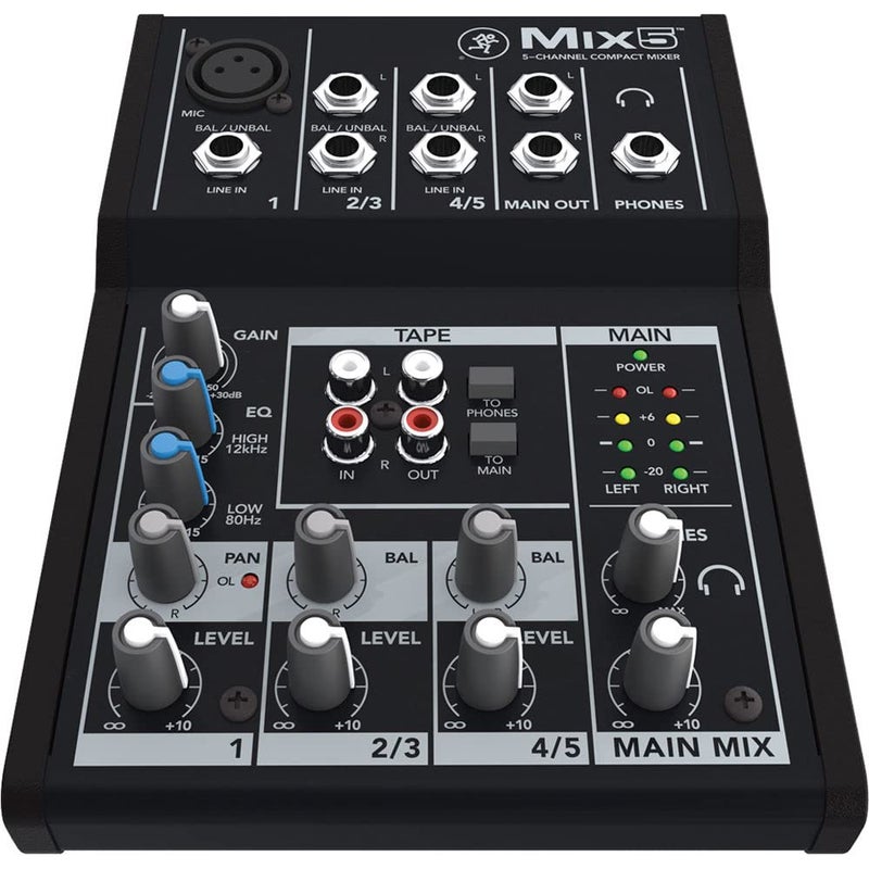 Mackie Mix5 5Channel Compact Mixer Black