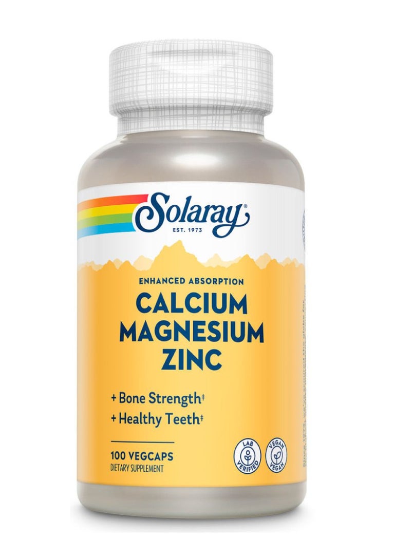 SOLARAY سولاري كالسيم-ماغنسيوم-زنك نباتي/كبسولات 100