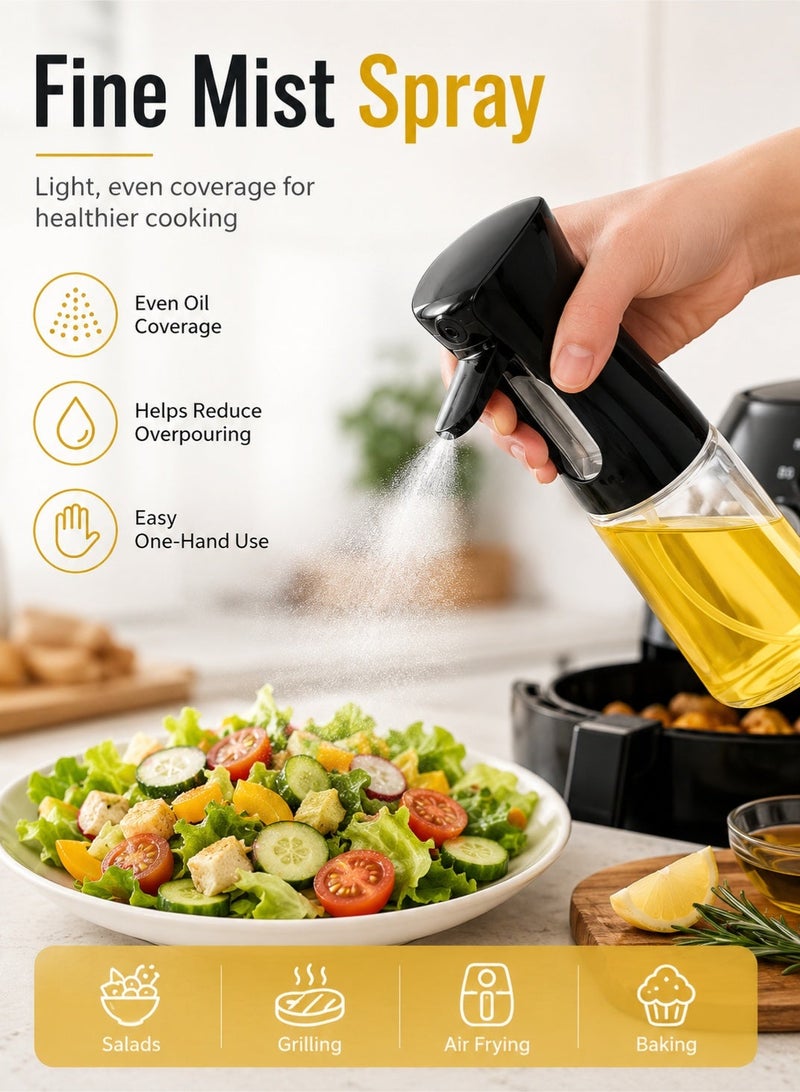 Leoxol Olive Oil Sprayer Bottle | 200ml Refillable Cooking Oil Dispenser | Fine Mist Spray Bottle For Air Fryer BBQ Salad Baking - Image 4