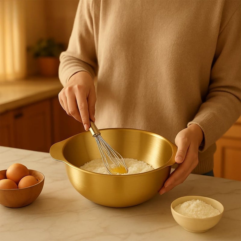 Valajogi Stainless Steel Golden Ingot Bowl,Korean Salad,Dessert,Commercial Tableware for Korean Cuisine,Durable & Elegant Serving Bowl for Home & Restaurant Use- Gold (27.5x21x7.5) - Image 5