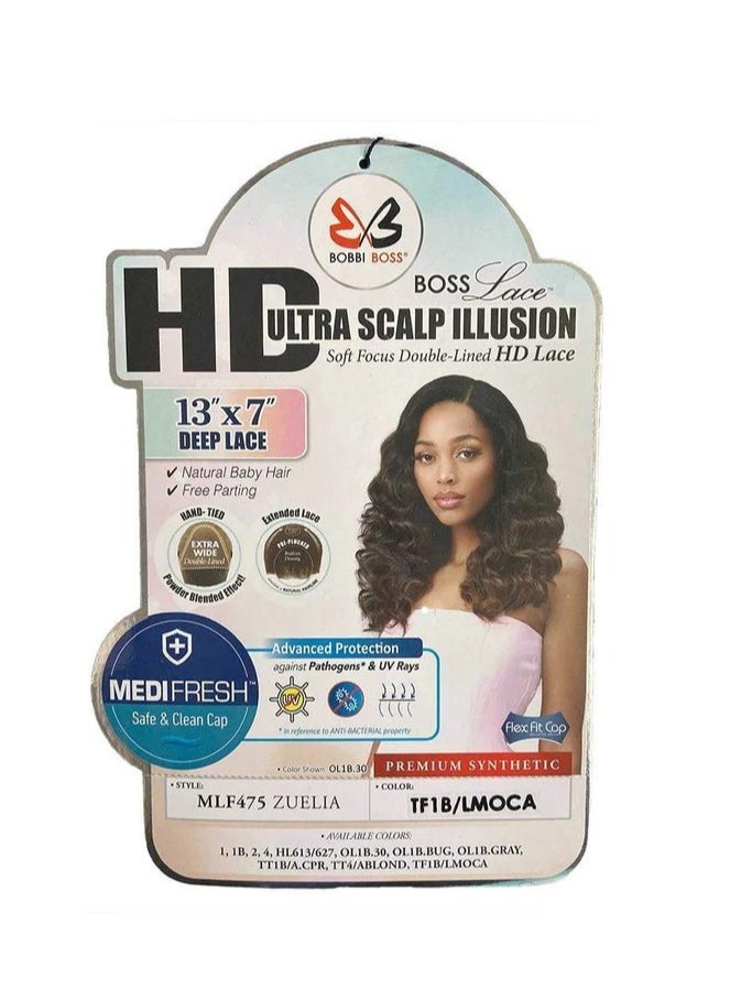 بوبي بوس بوبي بوس قسط الاصطناعية HD فروة الرأس الوهم الدانتيل العميق 13x7 "MLF475 Zuelia # HL613/627  - Image 2