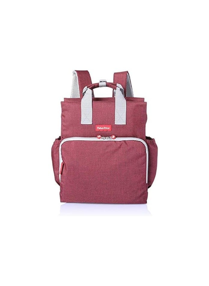 فيشر شنطة  حفاظات للبيبي لون احمر بورجندي - Image 3