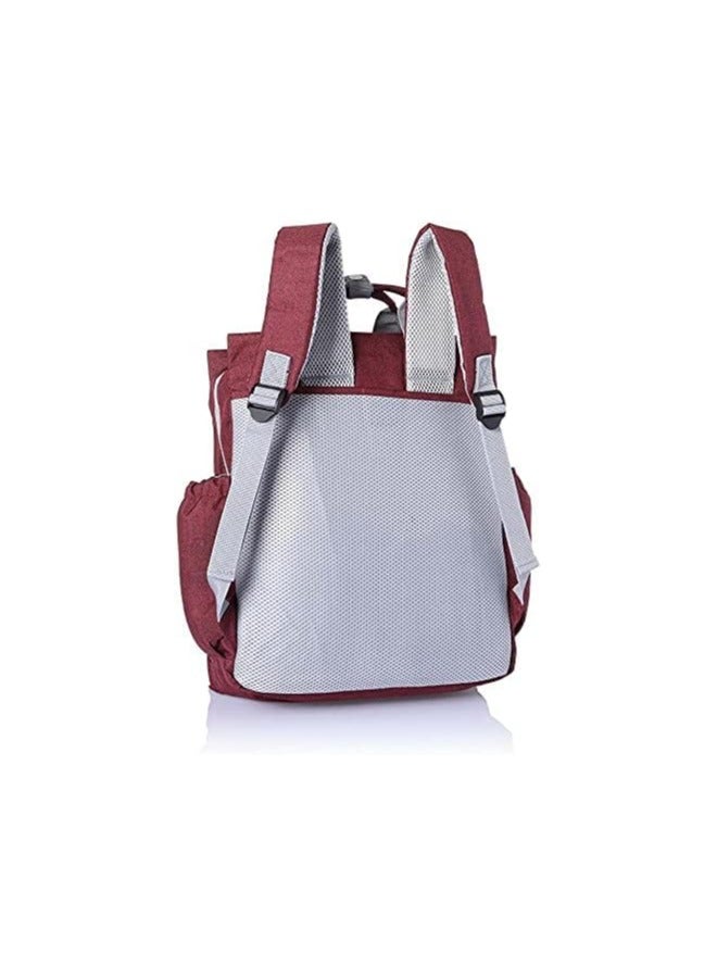 فيشر شنطة  حفاظات للبيبي لون احمر بورجندي - Image 4