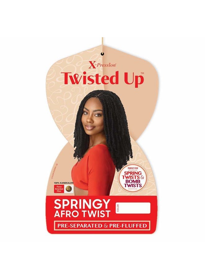 x-pression MULTI PACK DEALS! Outre Synthetic Braid - X TWISTED UP SPRINGY AFRO TWIST 16 (3-PACK, 1B) - Image 3