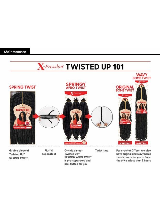 x-pression MULTI PACK DEALS! Outre Synthetic Braid - X TWISTED UP SPRINGY AFRO TWIST 16 (3-PACK, 1B) - Image 5