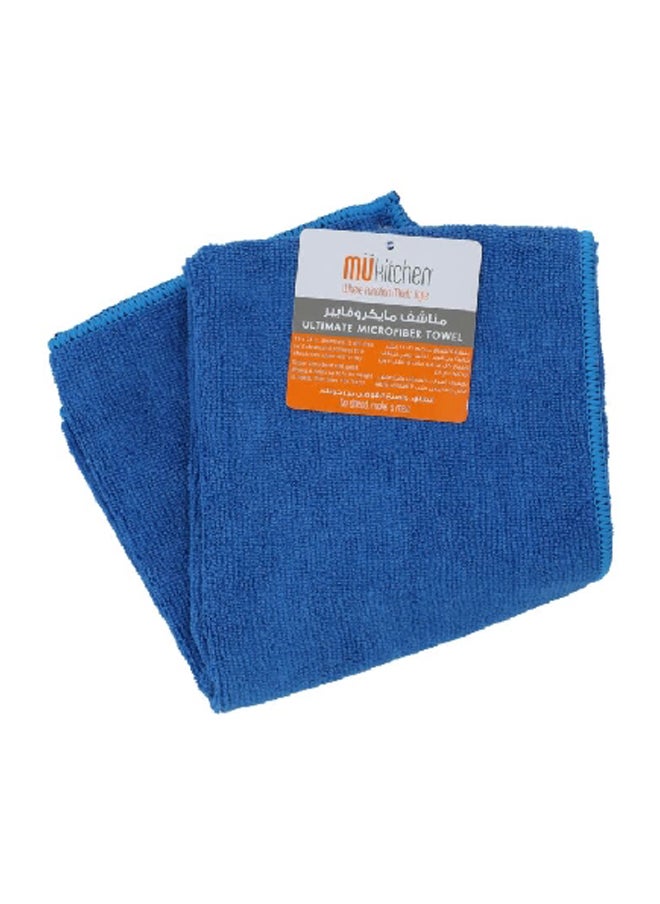 Mukitchen Ultimate Microfiber Soft Ultra Absorbent Kitchen Towel Blue 16 x 24 Inch 6659-1405  - Image 1