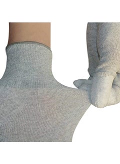 Aadvay Enterprises Aadvay Enterprises Carbon Fiber ESD AntiStatic PU Fingertip Coated Top fit NonSlip Wearable Safety Working Gloves  - Image 4