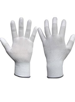 Aadvay Enterprises Aadvay Enterprises Carbon Fiber ESD AntiStatic PU Fingertip Coated Top fit NonSlip Wearable Safety Working Gloves  - Image 2