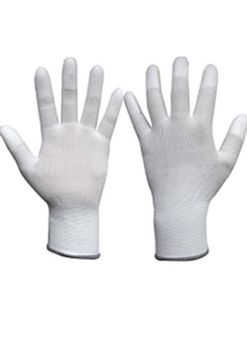 Aadvay Enterprises Aadvay Enterprises Carbon Fiber ESD AntiStatic PU Fingertip Coated Top fit NonSlip Wearable Safety Working Gloves  - Image 2