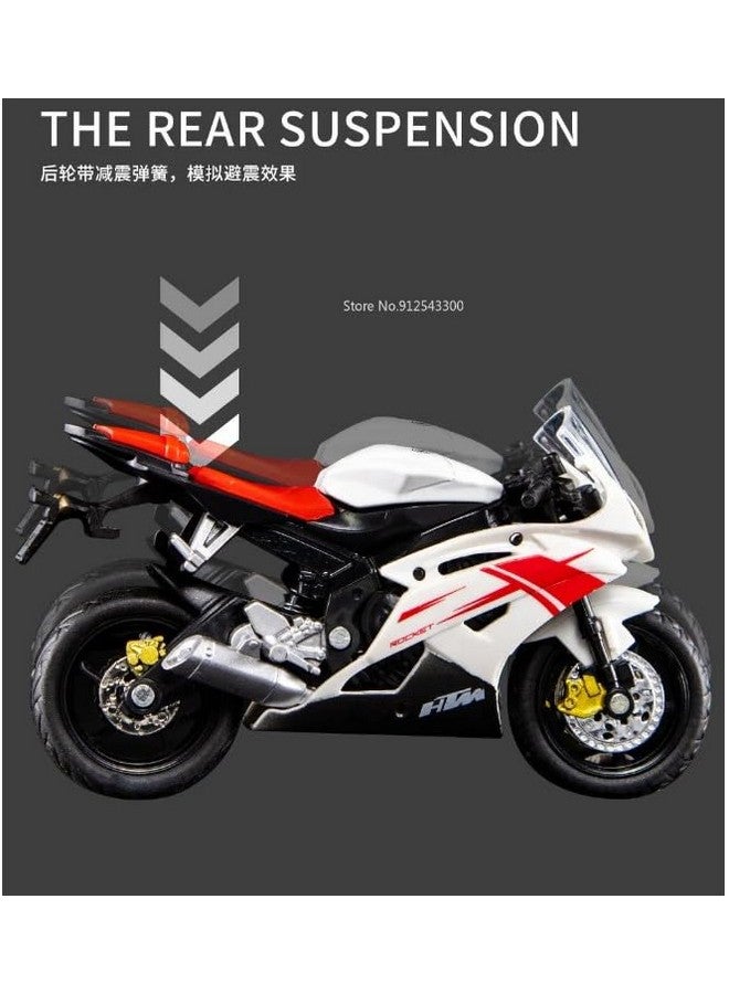 PLUSPOINT Diecast Motorcycle Toy Bike Scale Model Vehicles Alloy Simulation Superbike Also for Car Dashboard Kids,Adult - Image 4