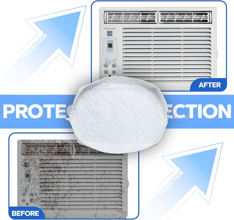 Cestluck Window Air Conditioner Covers Indoor: M Size-21"(L) x 15"(H) x 3.5"(D) Beige AC Winter Covers, 3 Layers Insulation AC Cover for Window Unit, Snowproof Waterproof for Bedroom Living Room - Image 2