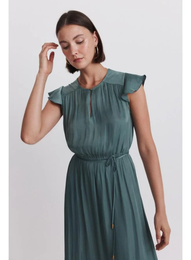 Springfield  Fluid satin-finish long dress for Women | Best Price UAE