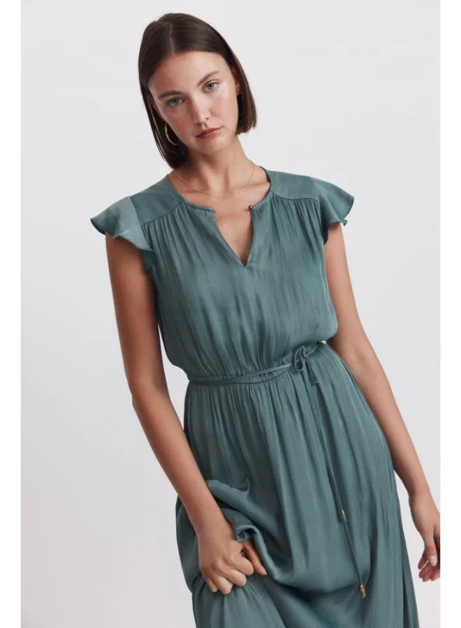Springfield  Fluid satin-finish long dress for Women | Best Price UAE