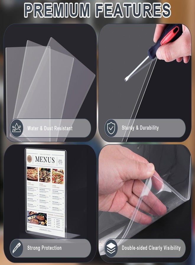 AKONEGE 5Pcs 11" x 17" Rigid Print Protectors Hard Plastic Sleeves for Prints, Menu Cover, Heavy Duty Sheet Poster Protectors Clear Plastic Sleeves for Paper Photos Documents Magazines, Vertical - Image 3