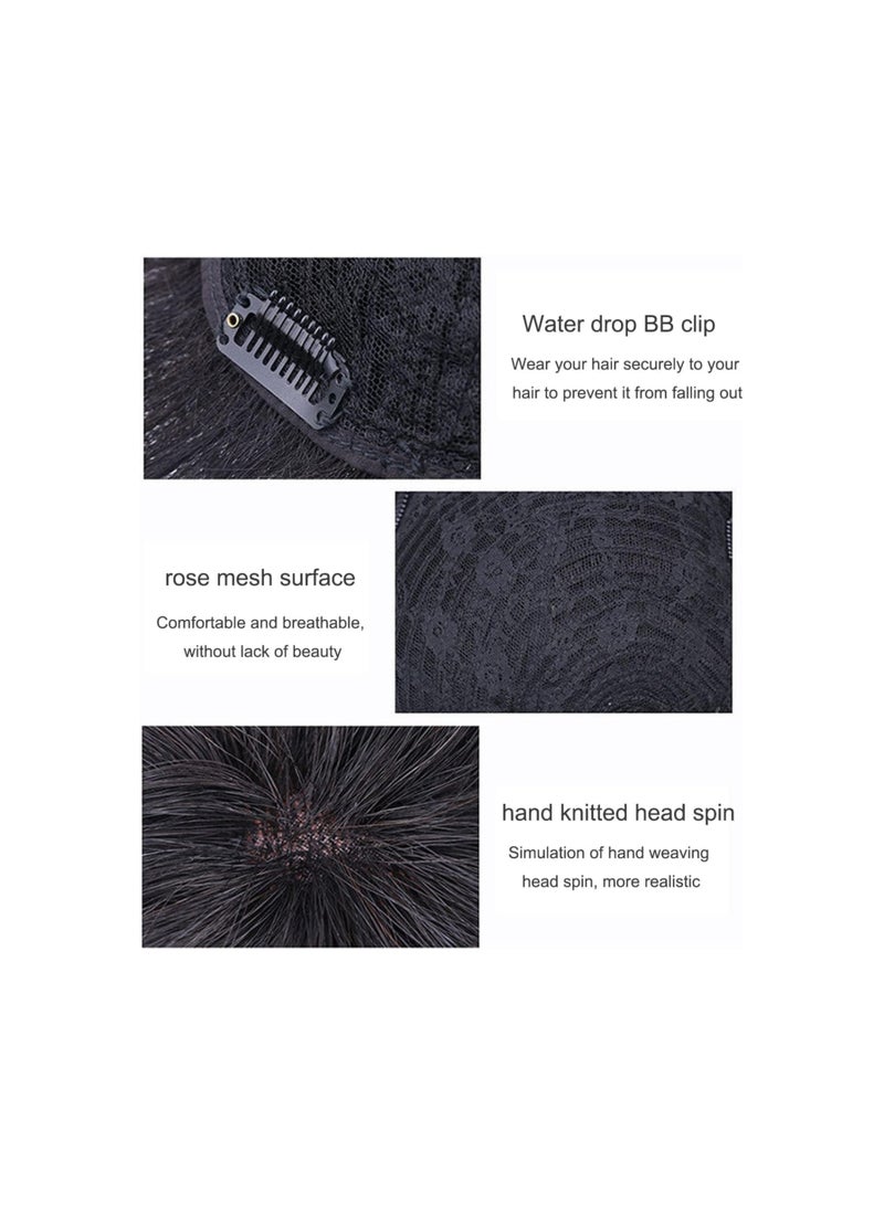 Estelle Knotless Toupee for Men, Short Hair Mechanism Wig, Full Real Hair Replacement Piece, Inch Wig Piece, Suitable for People with Hairline Falling Off, Natural (13 * 14 short cut design)  - Image 3