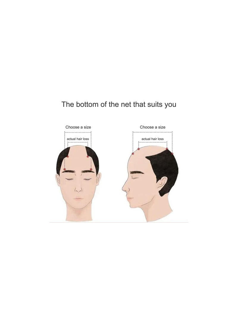 Estelle Knotless Toupee for Men, Short Hair Mechanism Wig, Full Real Hair Replacement Piece, Inch Wig Piece, Suitable for People with Hairline Falling Off, Natural (13 * 14 short cut design)  - Image 5