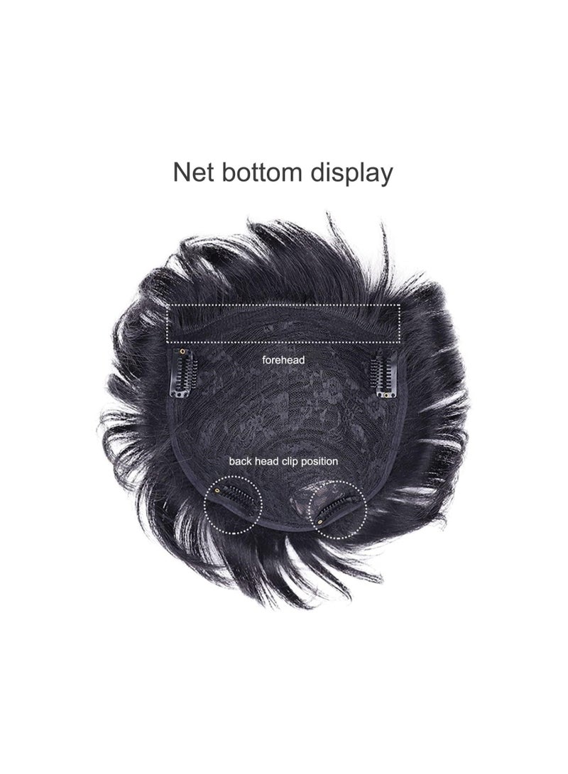 Estelle Knotless Toupee for Men, Short Hair Mechanism Wig, Full Real Hair Replacement Piece, Inch Wig Piece, Suitable for People with Hairline Falling Off, Natural (13 * 14 short cut design)  - Image 2