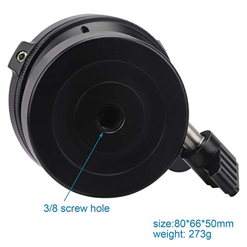 Leftfoto Tripod Leveling Base Half Ball Quick Tilted up and Down 15 Degrees in Any Direction for Canon Nikon and Other DSLR Cameras Tripods Monopods with Offset Bubble Level - Image 4