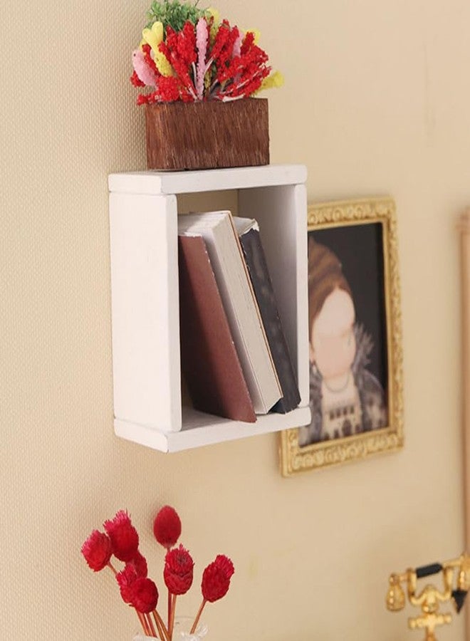 توي اند اونا TOYANDONA 6 قطع من رفوف تخزين بيت الدمية المصغرة، أرفف عائمة، رف حائط لبيت الدمية، رف كتب، عرض، ملحقات أثاث بيت الدمية، أبيض، 5.00×4.20×2.80 سم، 7Z1025312FXTZ - Image 2