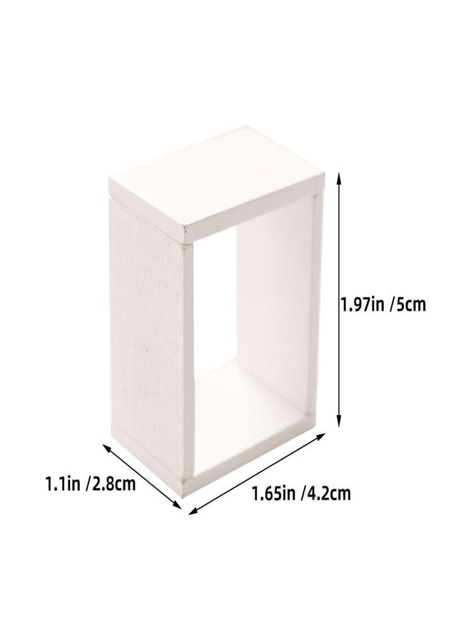 توي اند اونا TOYANDONA 6 قطع من رفوف تخزين بيت الدمية المصغرة، أرفف عائمة، رف حائط لبيت الدمية، رف كتب، عرض، ملحقات أثاث بيت الدمية، أبيض، 5.00×4.20×2.80 سم، 7Z1025312FXTZ - Image 4