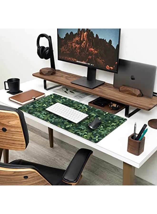 Cute Cat Kawaii Green Desk Mat - Large Gaming Mouse Pad & Keyboard Laptop Mat - Anime XL (31.5x15.7 in) - Non-Slip Base, Stitched Edges - Image 3