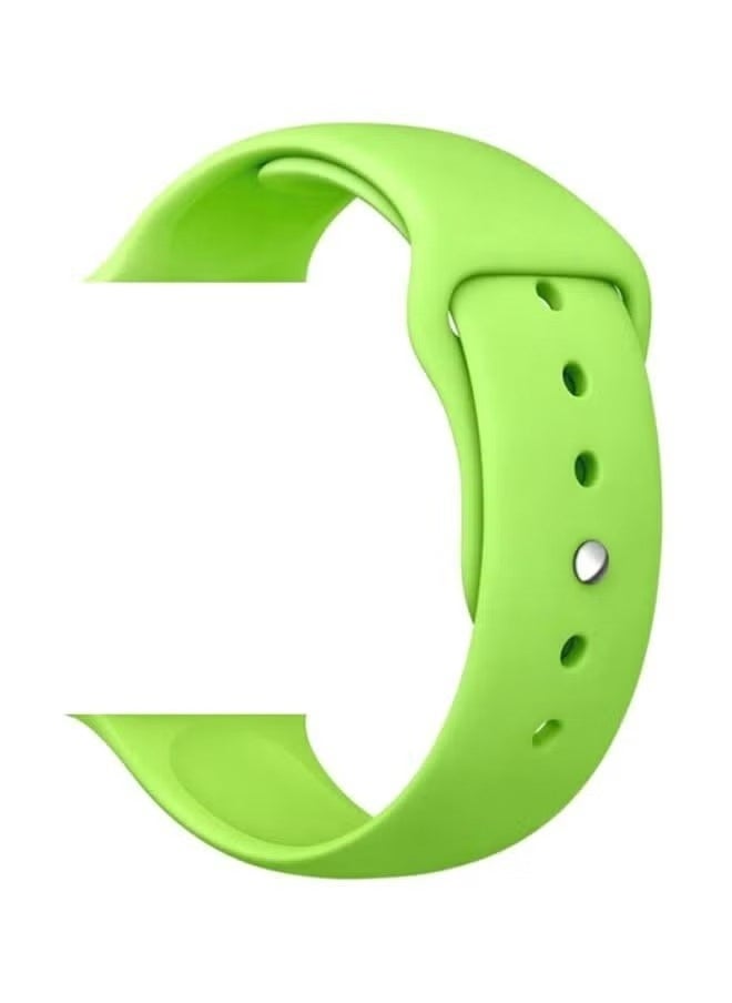 vesus - Apple Watch Band 42mm/44mm/45mm Silicone Sport Watch Strap Light Green - Image 1