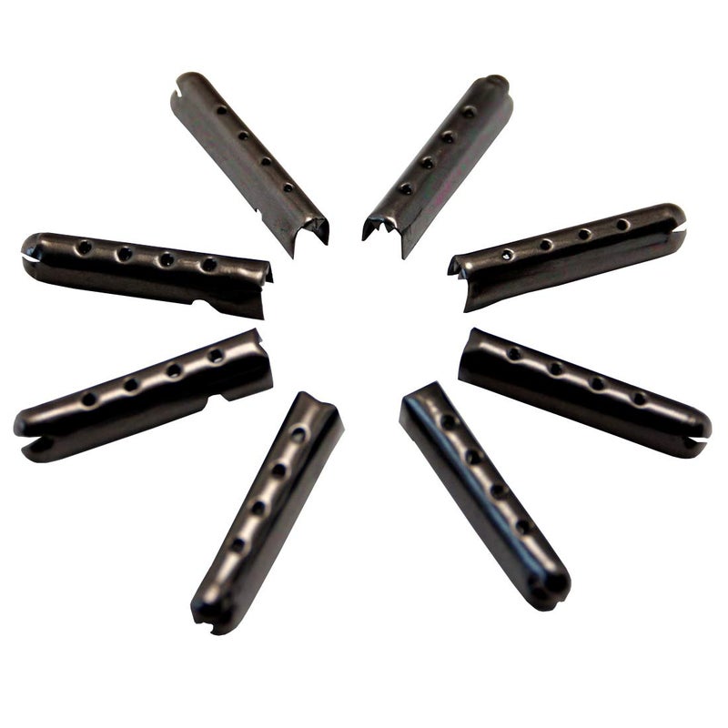 Goodlace 12/24/36/48 PCS Metal Aglets DIY Shoelaces Repair Shoe Lace Tips Replacement End (24PCS, Ebony) - Image 5