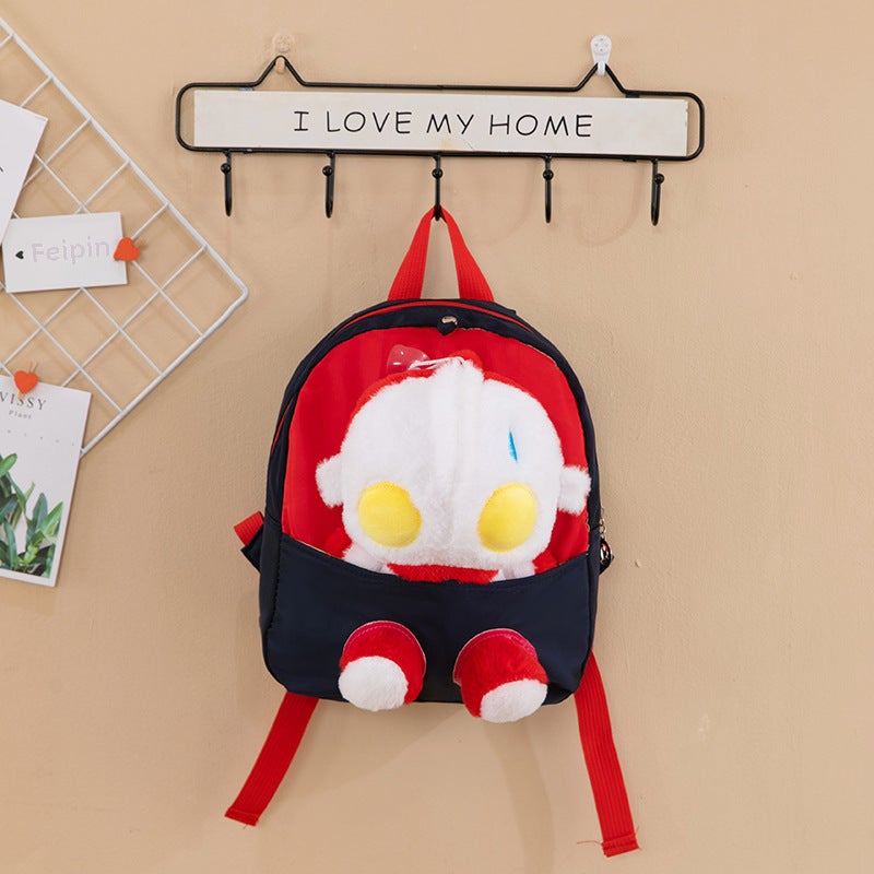 Cute Cartoon Bear Backpack for Kids 1-5 YearsDark Blue Ultraman Dark Blue Ultraman