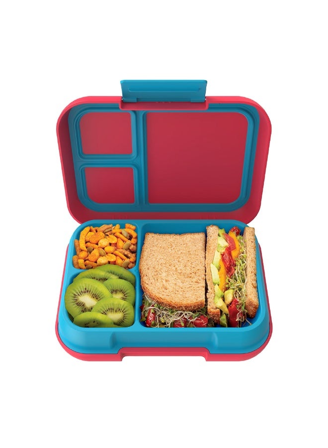 Bentgo Pop 3 Compartment Lunchbox  Flame Red/Turqooise - Image 4