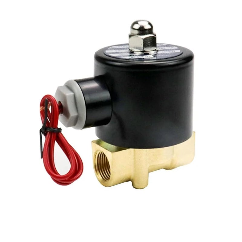 3 8 صمام مغناطيسي عادي مغلق من النحاس الأصفر 24 فولت 12 فولت 220 فولت 110 فولت ماء غاز 120 فولت تيار مترابط ختم EPDM - Image 1