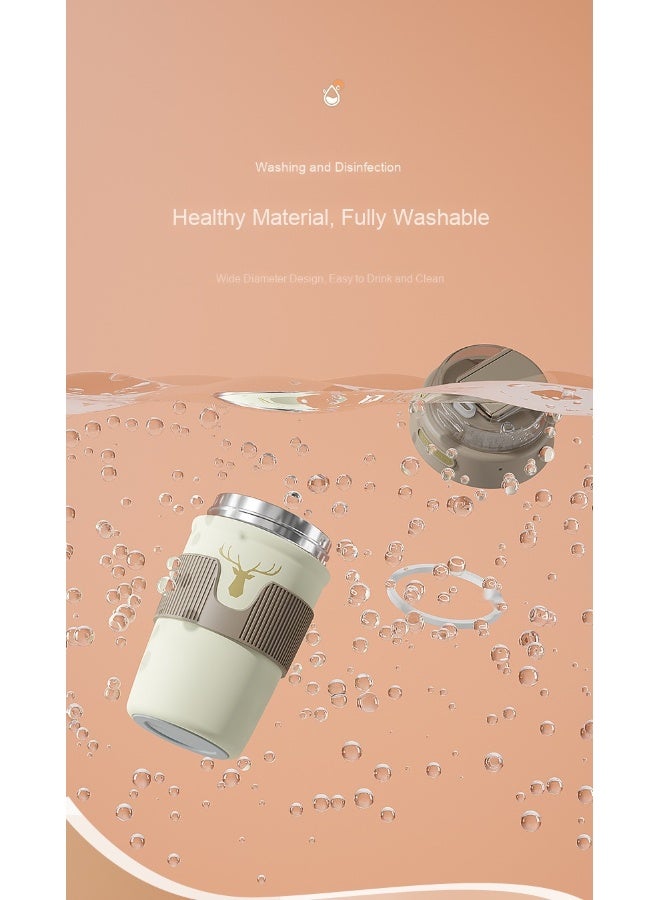 آنا كوب قهوة محمول بسعة كبيرة مصنوع من الفولاذ المقاوم للصدأ 316 مع مصاصة - Image 3