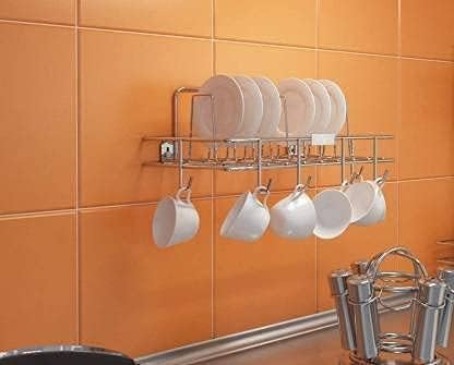 Drumil Drumil Cup Saucer Stand Container for Kitchen to Store Cups Saucers Spoons Etc Stainless Steel 1 Piece  - Image 5