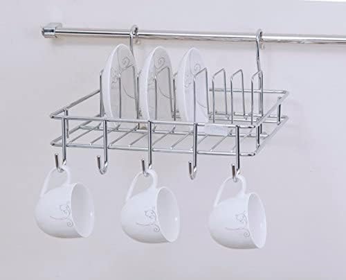 Drumil Drumil Cup Saucer Stand Container for Kitchen to Store Cups Saucers Spoons Etc Stainless Steel 1 Piece  - Image 3