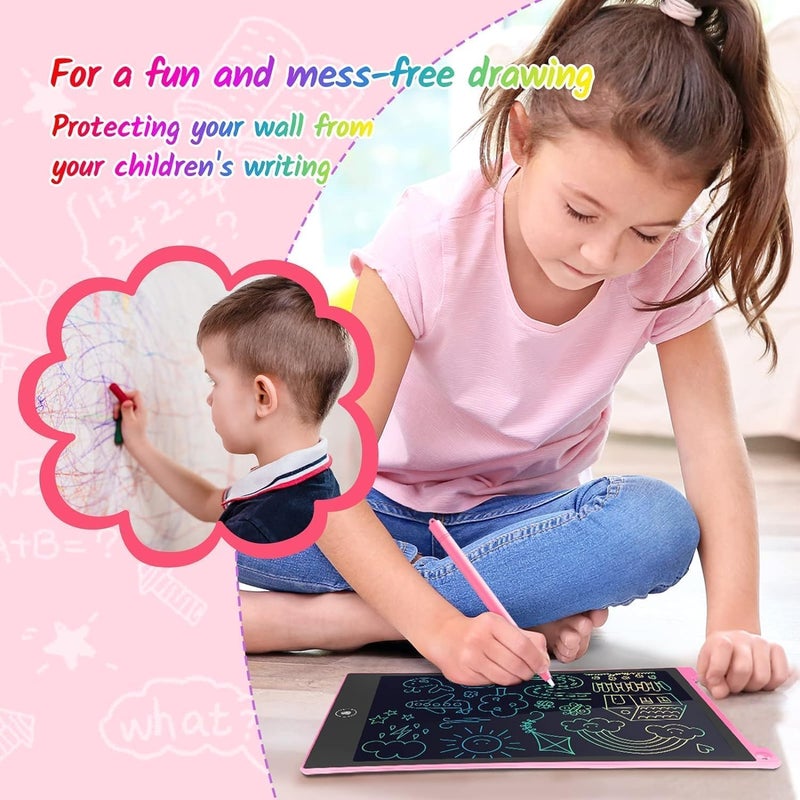 TECJOE 2-Pack LCD Writing Tablet, 10-Inch Colourful Doodle Board for Kids, Electronic Drawing Tablet Drawing Pads, Gifts for 3-6 Year Olds (Blue and Green) - Image 5