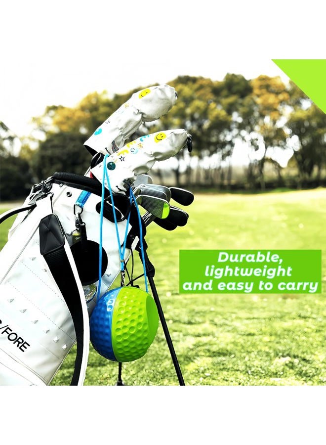 Herz Dual-Color Golf Connection Ball |Golf Swing Trainer Fix Wrist Flip & Lower Body Sway, PU Golf Training Aid Adjustable Lanyard, Keep Lead Arm Dominant Through Impact (M 150-175cm) - Image 5