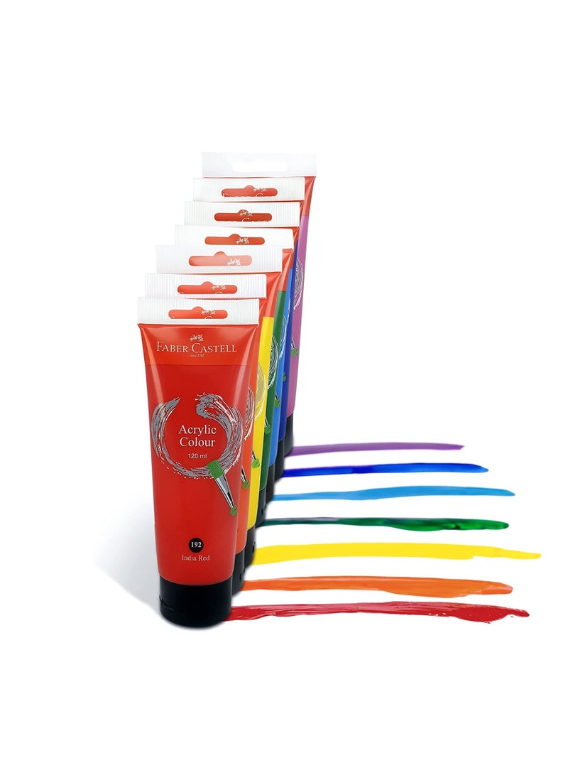 فابير كاستل طلاء أكريليك ملون 120 مل أنبوب من فابر كاستل برتقالي كادميوم داكن - Image 4